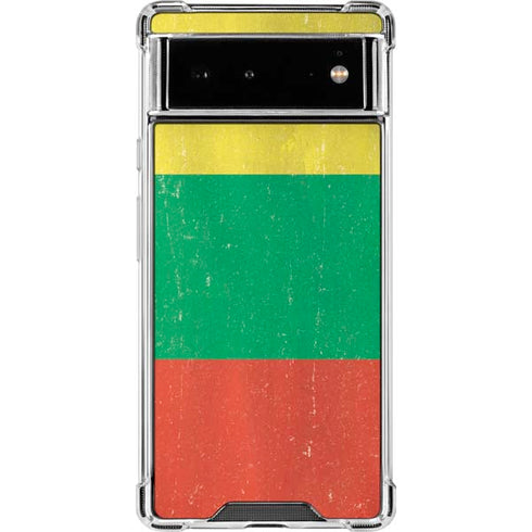 Lithuania Flag Distressed Google Pixel 6 Clear Case